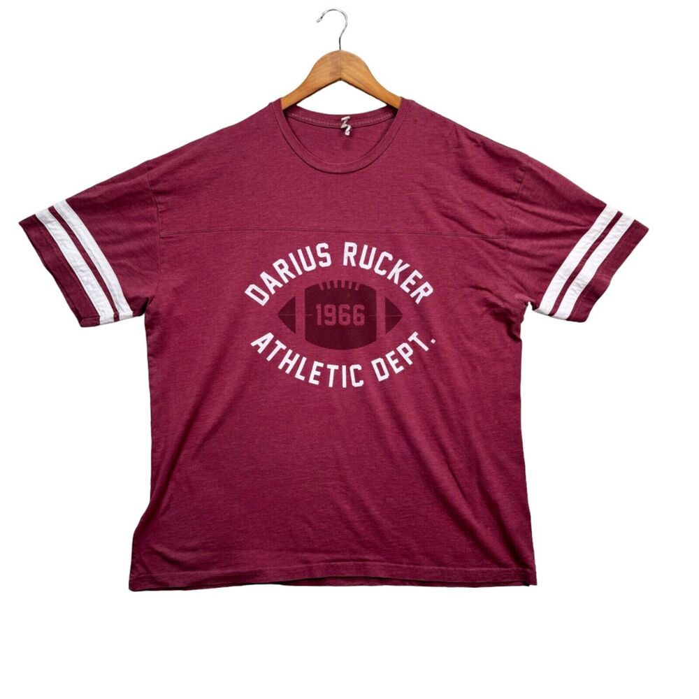 Darius Rucker Athletic Department Football Season Country Music Red T-Shirt 2XL